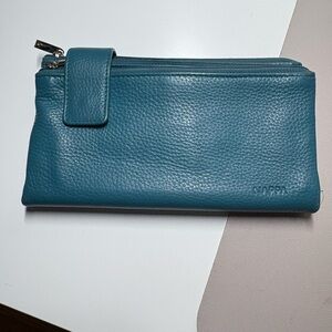 Teal Leather Wallet